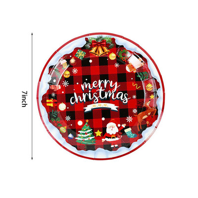 Χριστουγεννιάτικο Σετ σερβίτσιο μιας χρήσης για χριστουγεννιάτικο πάρτι Χριστουγεννιάτικη διακόσμηση για το σπίτι 2023 Navidad