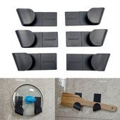 2/4/6 tk Potikaane hoidik Seinale paigaldatav rippuv hoidik Pannipoti kaane riiuli poti kaanehoidja Kodune hoiustamisrest lõikelaua korraldaja