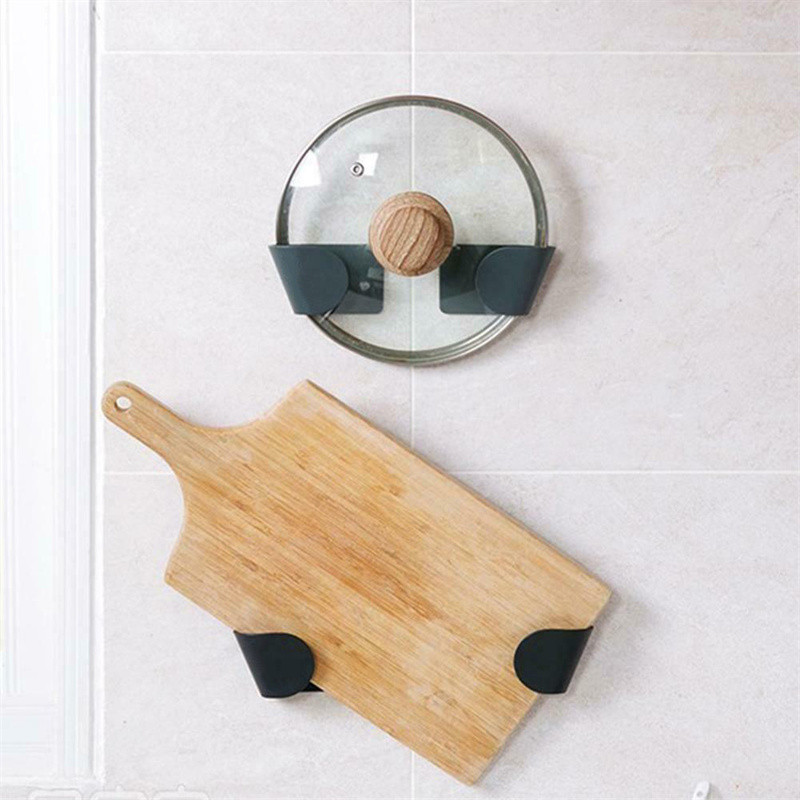 2/4/6 tk Potikaane hoidik Seinale paigaldatav rippuv hoidik Pannipoti kaane riiuli poti kaanehoidja Kodune hoiustamisrest lõikelaua korraldaja