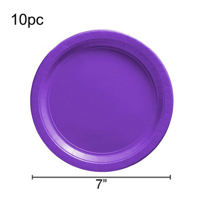 Lilla ühevärviline peokomplekt ühekordselt kasutatav plastikust taldrikutass Laudlina Sünnipäevapeo pulmakaunistus 10 inimesele täiskasvanute tarvikud