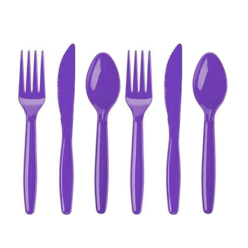 Lilla ühevärviline peokomplekt ühekordselt kasutatav plastikust taldrikutass Laudlina Sünnipäevapeo pulmakaunistus 10 inimesele täiskasvanute tarvikud