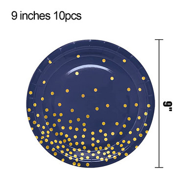 Ühekordne taldrik Sinised kuldtäpid peosalvrätik kahvlitaldrik Laudlina Festival Peokaunistus Palju õnne sünnipäevaks peokaunistus lapsed