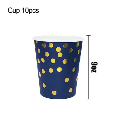 Ühekordne taldrik Sinised kuldtäpid peosalvrätik kahvlitaldrik Laudlina Festival Peokaunistus Palju õnne sünnipäevaks peokaunistus lapsed