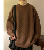 Ανδρική μπλούζα με οβάλ λαιμόκοψη και λεπτή πλέξη