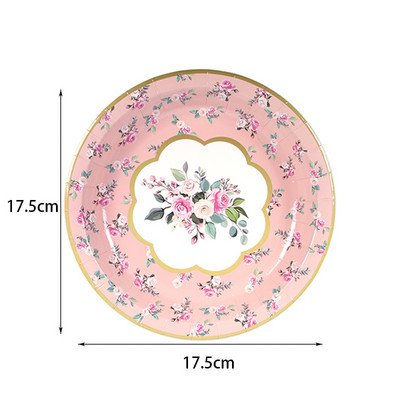 Vesela de unică folosință pentru ziua de naștere farfurie coroană cu fluture roz Servețel ceașcă față de masă fetiță 1-a aniversare decorare pentru baby shower