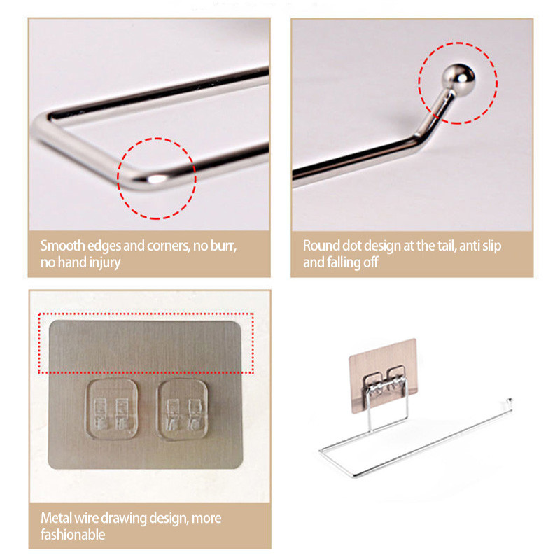 1/2 vnt. popierinis laikiklis Vonios kambario popierinių rankšluosčių laikiklis Virtuvės sieninis kabliukas Tualeto popieriaus stovas Namų organizatorius Tualeto priedai