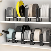 Virtuves paplātes Skapju plaukti Neslīdoši Biezi Paplātes Bļodas Trauki Uzglabāšana Statīvs Pod Vāka turētājs Galda skapja Organizatora Plaukts