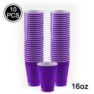10 bucăți de 16 oz pahare de plastic de unică folosință pentru baby shower, Crăciun, nuntă, petrecere de naștere, decor ceașcă de băut, consumabile pentru bar, restaurant