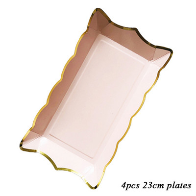 Ορθογώνιο μονόχρωμο επιτραπέζιο σκεύος μίας χρήσης Χάρτινα πιάτα Παιδικό πάρτι γενεθλίων Γάμος προμήθειες διακόσμησης του Αγίου Βαλεντίνου