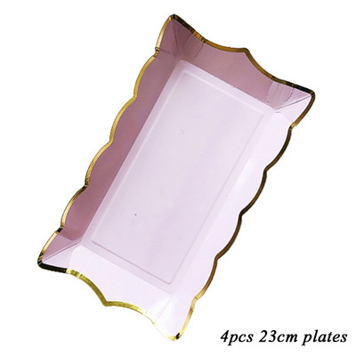 Ορθογώνιο μονόχρωμο επιτραπέζιο σκεύος μίας χρήσης Χάρτινα πιάτα Παιδικό πάρτι γενεθλίων Γάμος προμήθειες διακόσμησης του Αγίου Βαλεντίνου