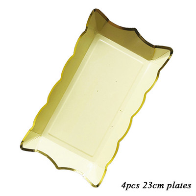 Ορθογώνιο μονόχρωμο επιτραπέζιο σκεύος μίας χρήσης Χάρτινα πιάτα Παιδικό πάρτι γενεθλίων Γάμος προμήθειες διακόσμησης του Αγίου Βαλεντίνου