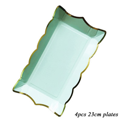 Ορθογώνιο μονόχρωμο επιτραπέζιο σκεύος μίας χρήσης Χάρτινα πιάτα Παιδικό πάρτι γενεθλίων Γάμος προμήθειες διακόσμησης του Αγίου Βαλεντίνου