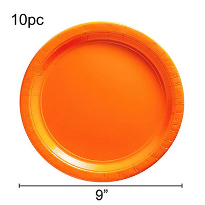 Narančasti set za zabavu Jednokratni plastični tanjur Čaša i salvete Posuđe Dekoracija za rođendansku zabavu Baby Shower Božićna svadbena zabava