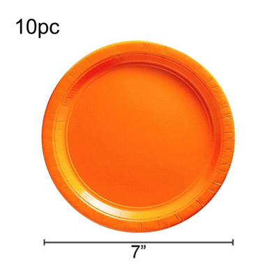 Narančasti set za zabavu Jednokratni plastični tanjur Čaša i salvete Posuđe Dekoracija za rođendansku zabavu Baby Shower Božićna svadbena zabava