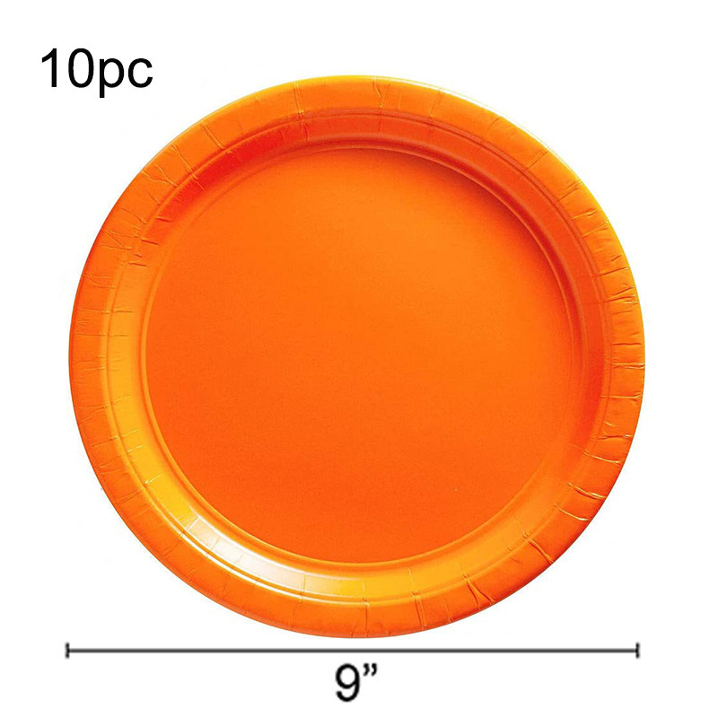 Narančasti set za zabavu Jednokratni plastični tanjur Čaša i salvete Posuđe Dekoracija za rođendansku zabavu Baby Shower Božićna svadbena zabava