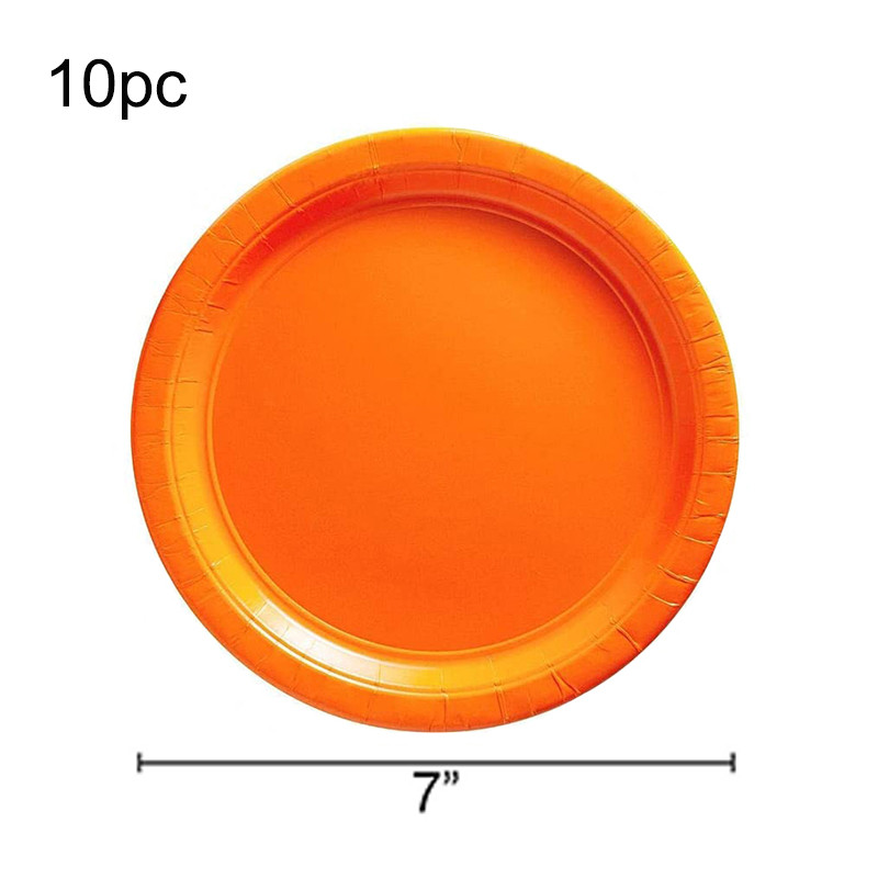 Narančasti set za zabavu Jednokratni plastični tanjur Čaša i salvete Posuđe Dekoracija za rođendansku zabavu Baby Shower Božićna svadbena zabava