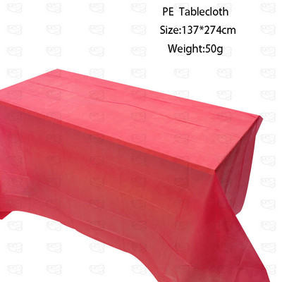 Tsirkuse sünnipäevapeo sisustus Punased valged triibulised ühekordsed lauanõud komplektid taldrikud tassid PE laudlina salvrätik noad kahvlid tarvikud