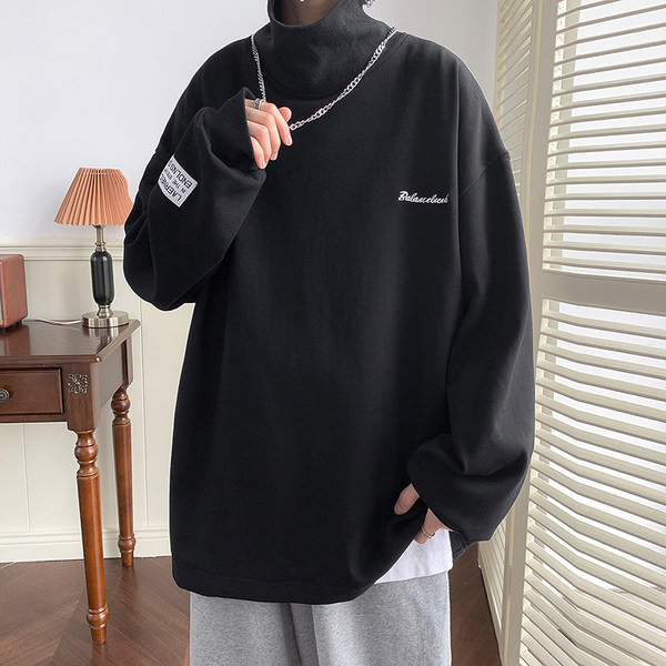 Tasuta mustriga meeste pluus polo krae ja tikitud kirjaga