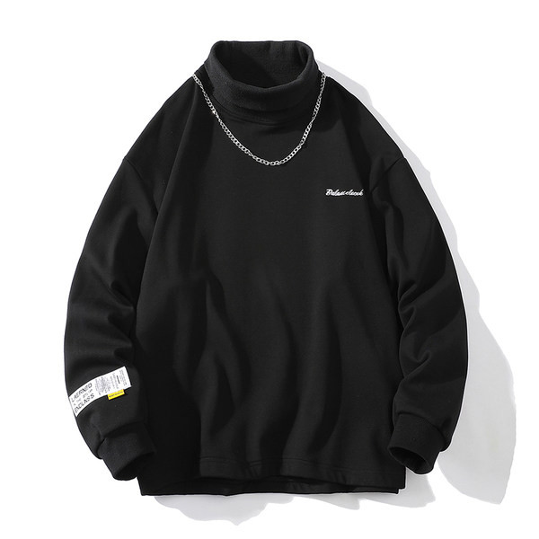 Tasuta mustriga meeste pluus polo krae ja tikitud kirjaga