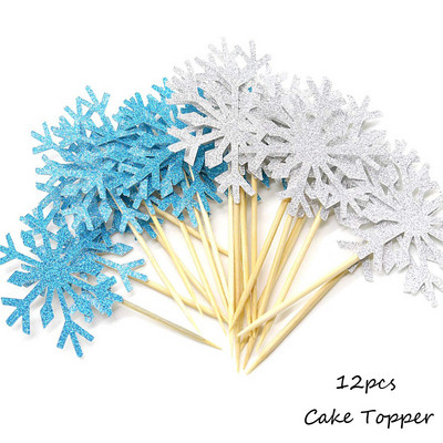 Nou Decor pentru petreceri Frozen Tema fulgilor de zăpadă Seturi de veselă de unică folosință farfurii de hârtie, cești, șervețele, decorațiuni de Crăciun fericit pentru casă