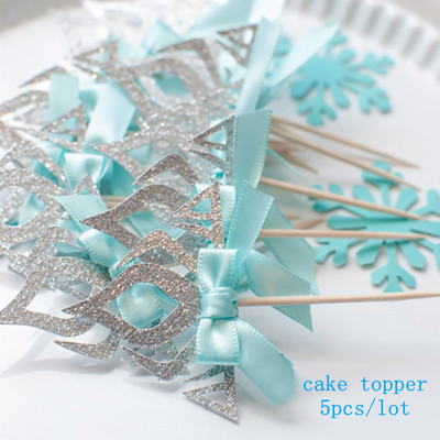 Nou Decor pentru petreceri Frozen Tema fulgilor de zăpadă Seturi de veselă de unică folosință farfurii de hârtie, cești, șervețele, decorațiuni de Crăciun fericit pentru casă