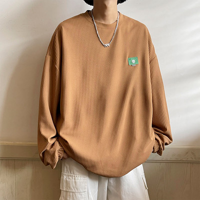 Meeste vabaaja logoga pikkade varrukatega pluus