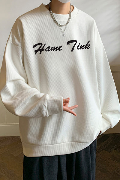 Široka muška bluza s printom dugih rukava