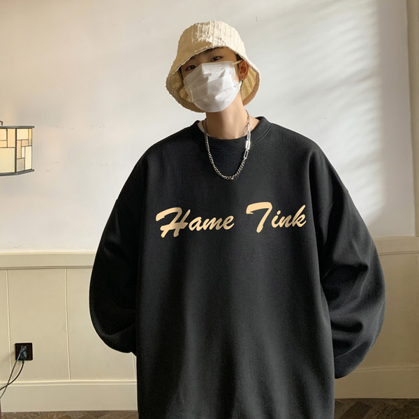 Široka muška bluza s printom dugih rukava