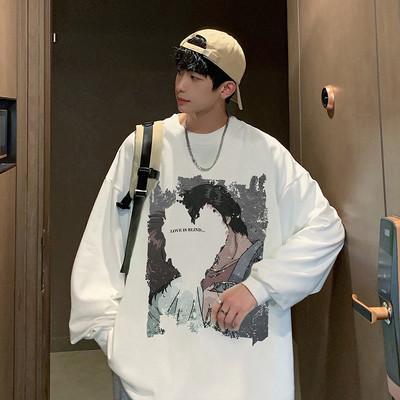 Uue mudeli värvitrükiga meeste pluus