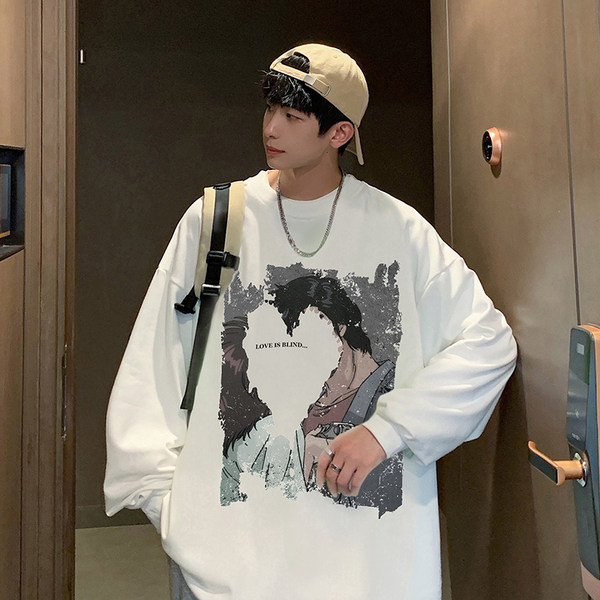 Uue mudeli värvitrükiga meeste pluus