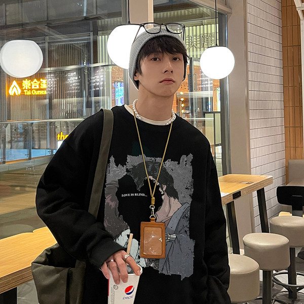 Uue mudeli värvitrükiga meeste pluus