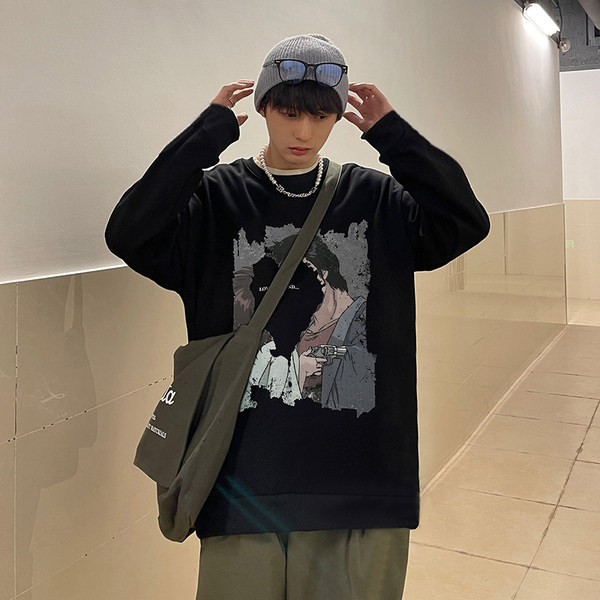 Uue mudeli värvitrükiga meeste pluus