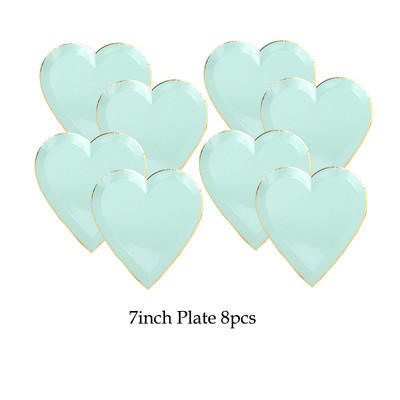 Μέντα Πράσινο χρυσό σερβίτσιο μιας χρήσης Πετσέτες για πάρτι Χάρτινα πιάτα Ψάθινο φλιτζάνι Παιδικά προμήθειες για πάρτι γενεθλίων Μπομπονιέρα Διακόσμηση γάμου