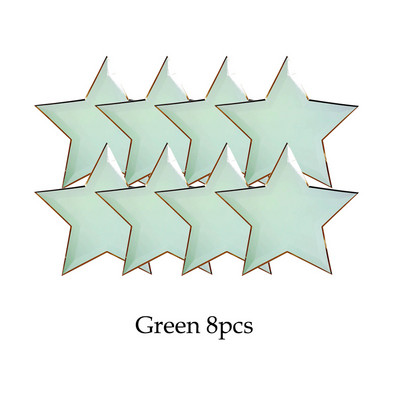 Μέντα Πράσινο χρυσό σερβίτσιο μιας χρήσης Πετσέτες για πάρτι Χάρτινα πιάτα Ψάθινο φλιτζάνι Παιδικά προμήθειες για πάρτι γενεθλίων Μπομπονιέρα Διακόσμηση γάμου