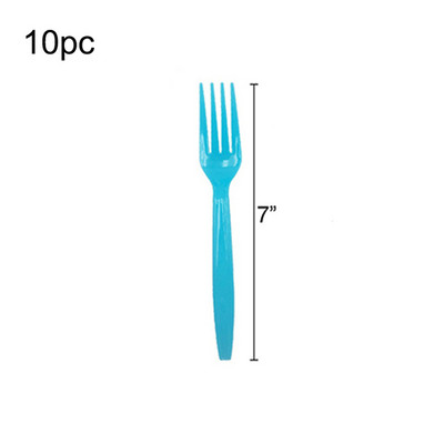 Plava jednobojna garnitura za zabavu Jednokratni plastični tanjur šalica Stolnjak Rođendanska zabava Dekoracija vjenčanja 10 osoba Potrepštine za odrasle