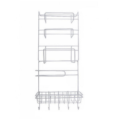 Virš durų Daugiafunkcis šaldytuvo sieninis laikymo stovas Daugiasluoksnė virtuvės lentyna rankšluosčių buteliuko prieskonių laikiklis Organizatorius virtuvės prietaisai