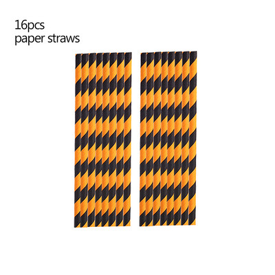 Επιτραπέζιο σκεύος μιας χρήσης για αποκριάτικο θεματικό πάρτι Cartoon Χάρτινο πιάτο χάρτινο κύπελλο χαρτοπετσέτας σετ πανό Χαρτόπανο Happy Helloween Party Supplies