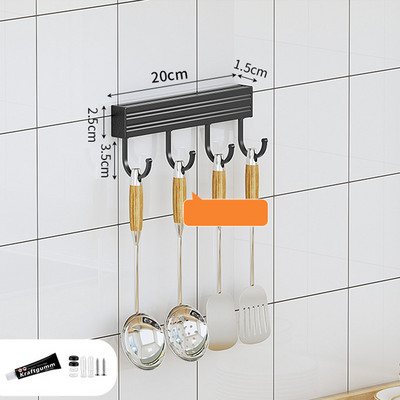 Toruvaba seinale kinnitatav köögiriide, must ja kuldne hoiurest Lõikelaud Konks ruum Alumiiniumist organiseerimisriistad