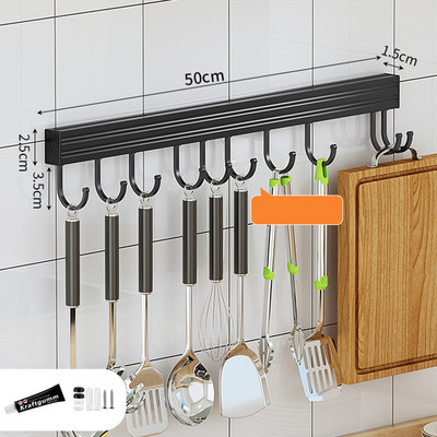 Toruvaba seinale kinnitatav köögiriide, must ja kuldne hoiurest Lõikelaud Konks ruum Alumiiniumist organiseerimisriistad