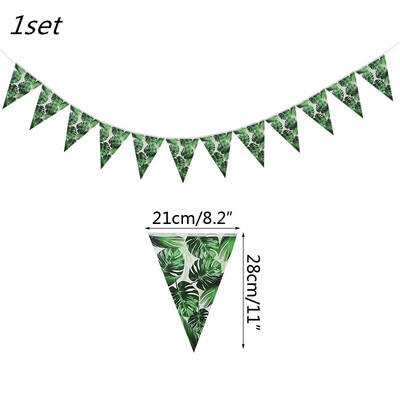 Havajski dekor za zabavu Palmino lišće Banner Papirnati tanjuri Salvete za jednokratnu upotrebu Set posuđa Ljeto Tropski pribor za zabavu