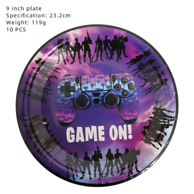 Game Fortress Theme Birthday Party Decorations Dječje jednokratno posuđe Set Baby Shower Boy Girls Party Decorations