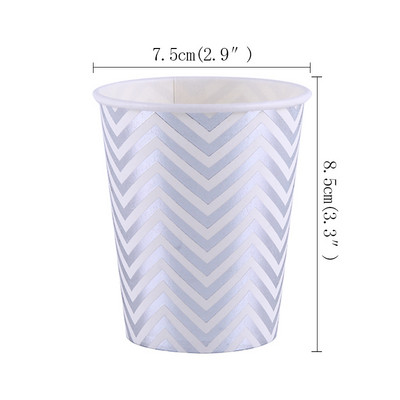 10 buc 350 ml argintiu stil fulger de licență decorațiuni pentru petrecerea de naștere pentru copii adulți consumabile de hârtie, pahare de unică folosință