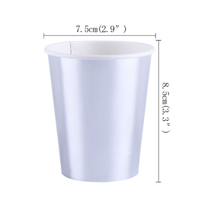 10 buc 350 ml argintiu stil fulger de licență decorațiuni pentru petrecerea de naștere pentru copii adulți consumabile de hârtie, pahare de unică folosință