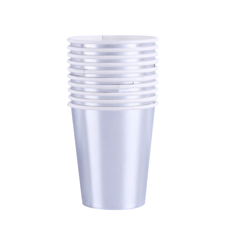 10 buc 350 ml argintiu stil fulger de licență decorațiuni pentru petrecerea de naștere pentru copii adulți consumabile de hârtie, pahare de unică folosință