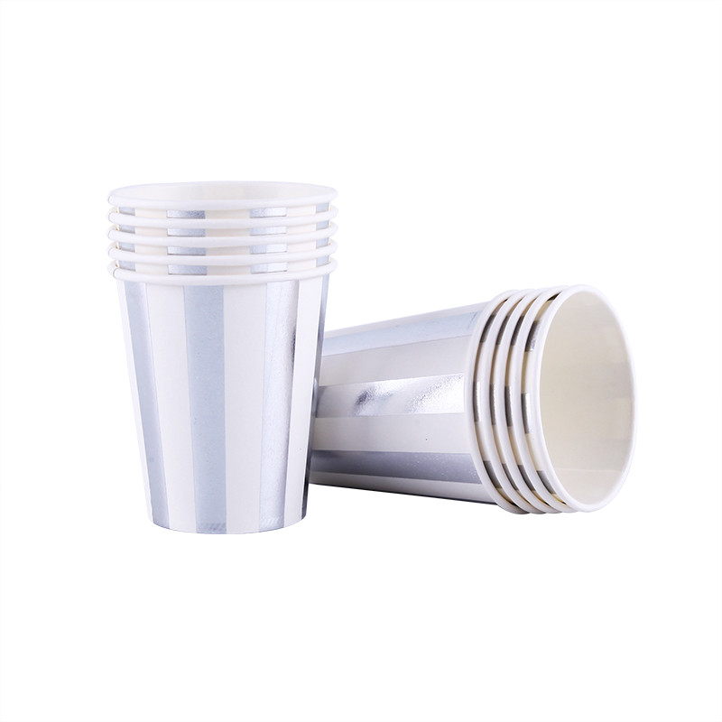 10 buc 350 ml argintiu stil fulger de licență decorațiuni pentru petrecerea de naștere pentru copii adulți consumabile de hârtie, pahare de unică folosință