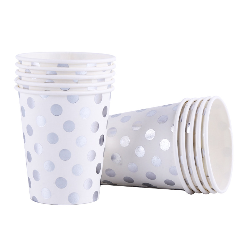 10 buc 350 ml argintiu stil fulger de licență decorațiuni pentru petrecerea de naștere pentru copii adulți consumabile de hârtie, pahare de unică folosință