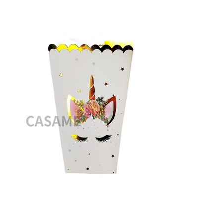 Party Papirnate kutije za kokice Rose gold Pop Corn Candy Sanck Favor Bag Božićno vjenčanje Dekoracija za dječju rođendansku zabavu