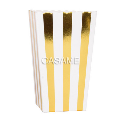 Party Papirnate kutije za kokice Rose gold Pop Corn Candy Sanck Favor Bag Božićno vjenčanje Dekoracija za dječju rođendansku zabavu