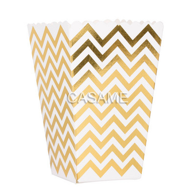 Party Papirnate kutije za kokice Rose gold Pop Corn Candy Sanck Favor Bag Božićno vjenčanje Dekoracija za dječju rođendansku zabavu