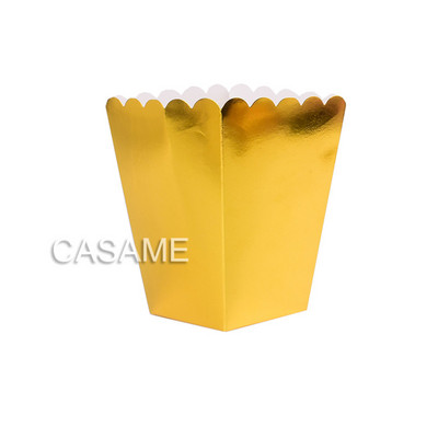 Party Papirnate kutije za kokice Rose gold Pop Corn Candy Sanck Favor Bag Božićno vjenčanje Dekoracija za dječju rođendansku zabavu